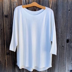 Chicos Touch of Cashmere Gwen boatneck. Lightweight, new, pet & smokefree home.